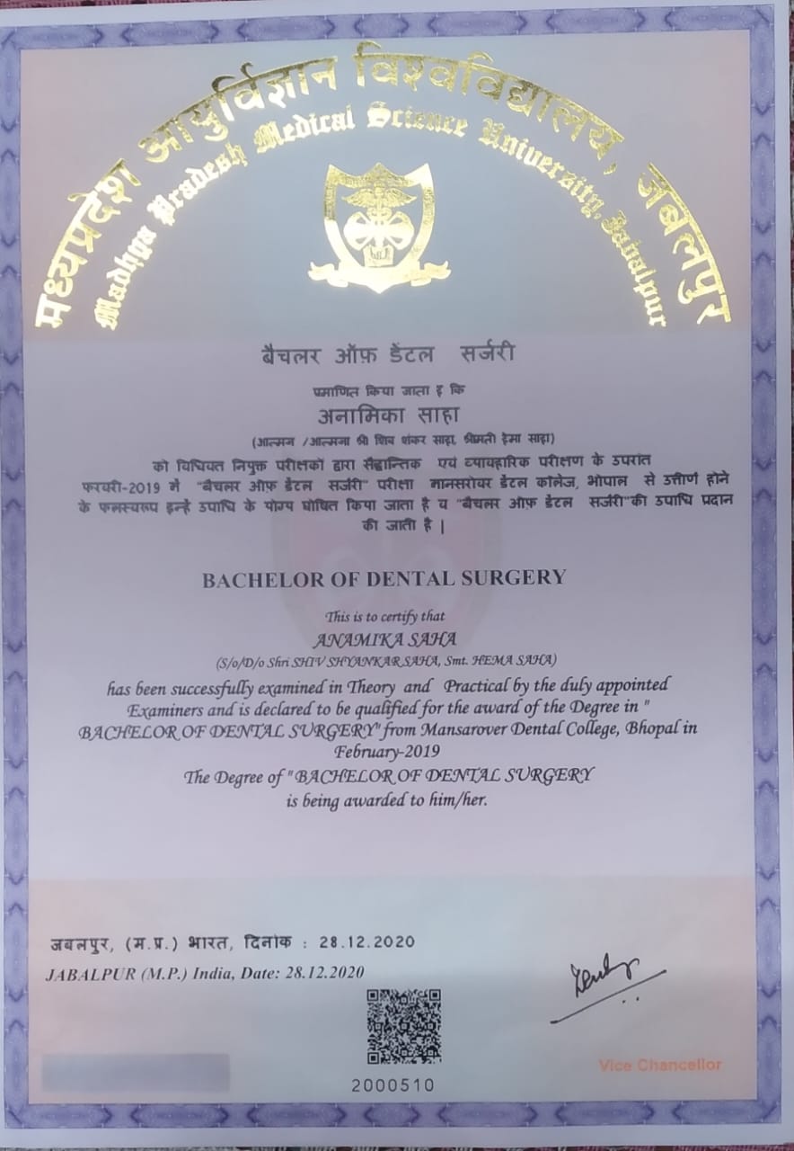 Doctor's certificate