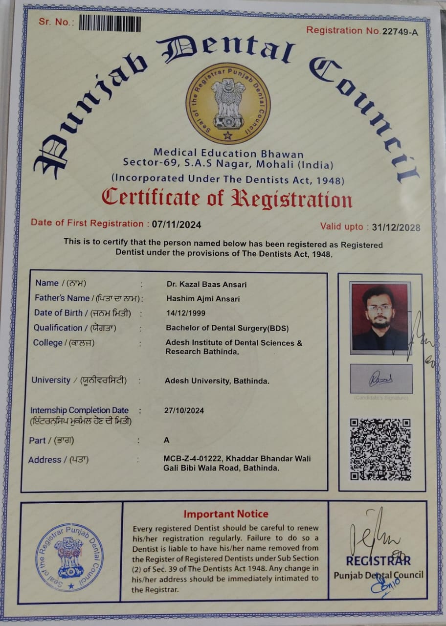 Doctor's certificate