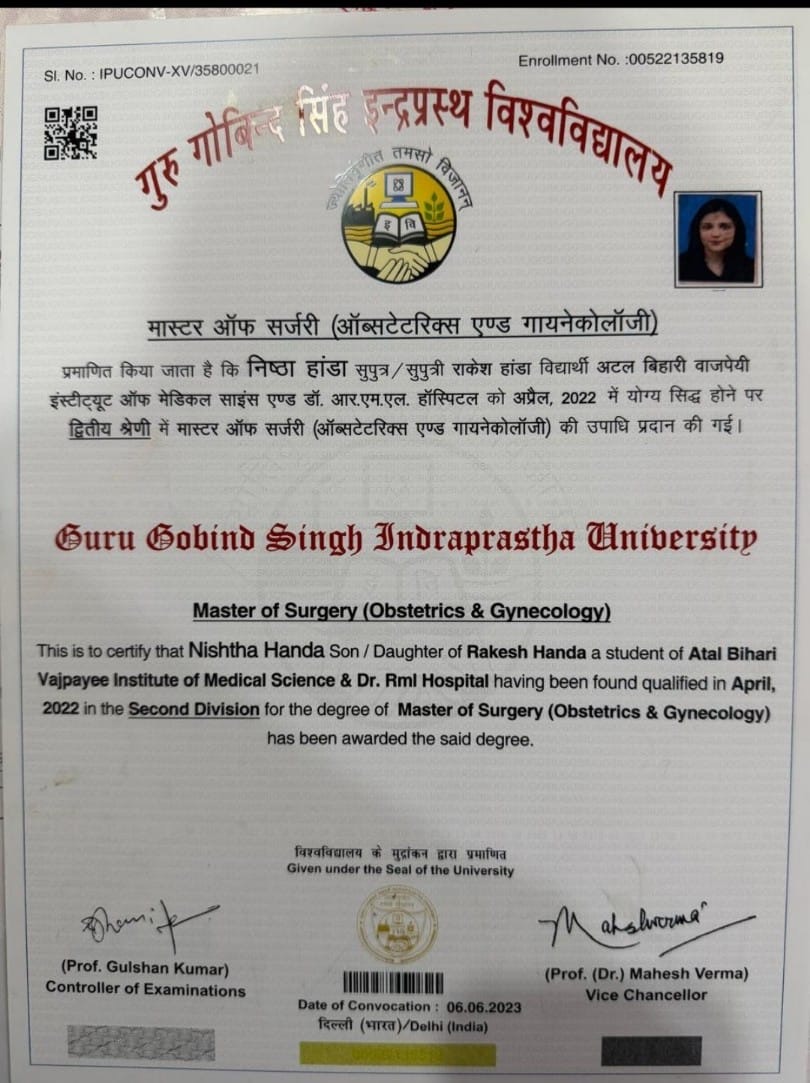 Doctor's certificate
