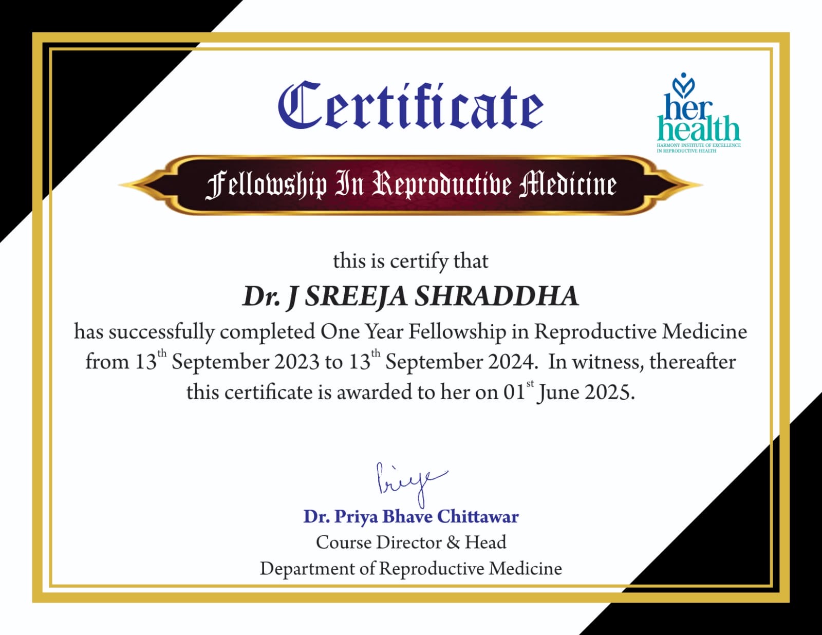 Doctor's certificate