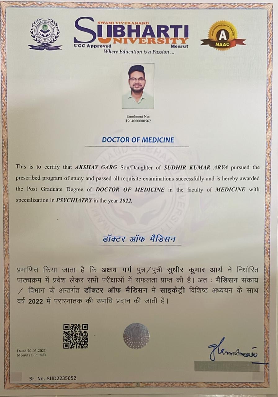 Doctor's certificate