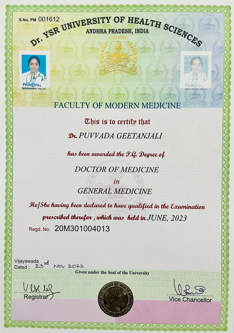 Doctor's certificate