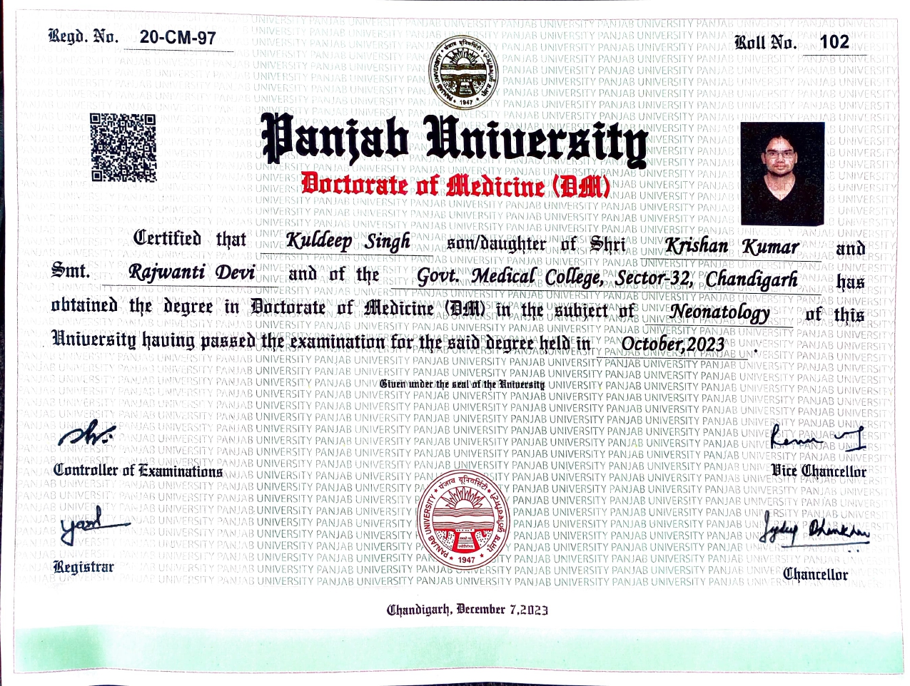 Doctor's certificate
