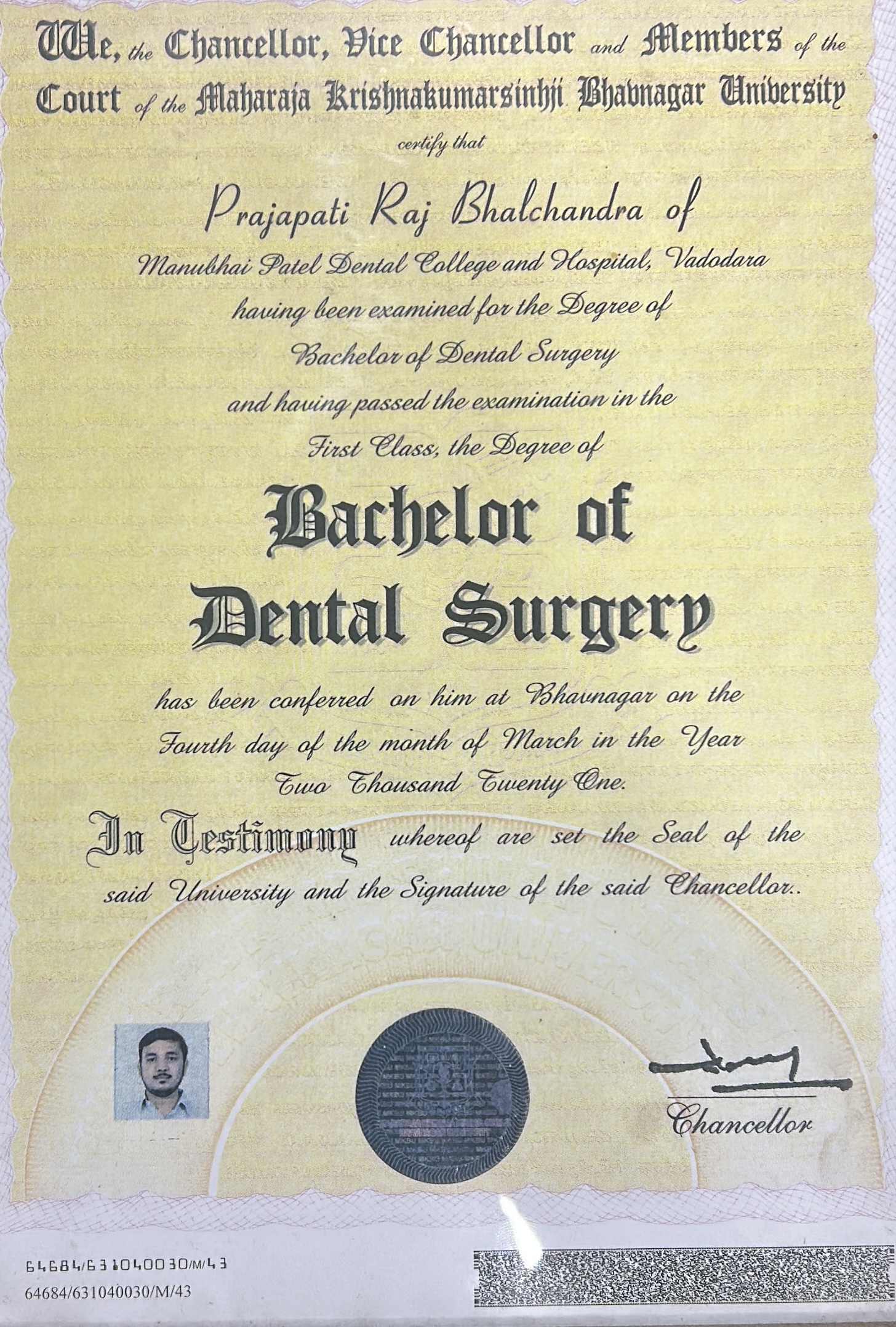 Doctor's certificate