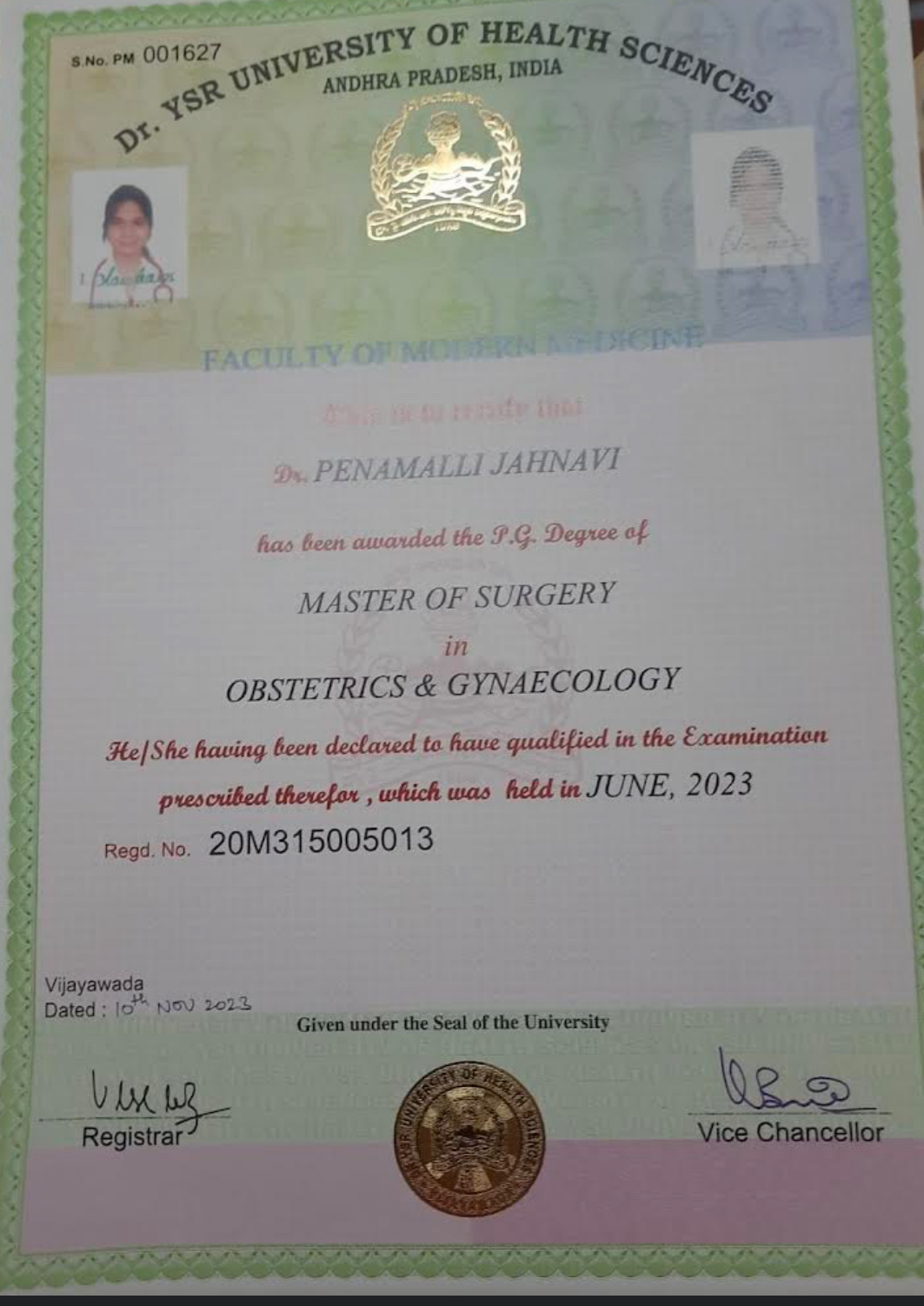 Doctor's certificate