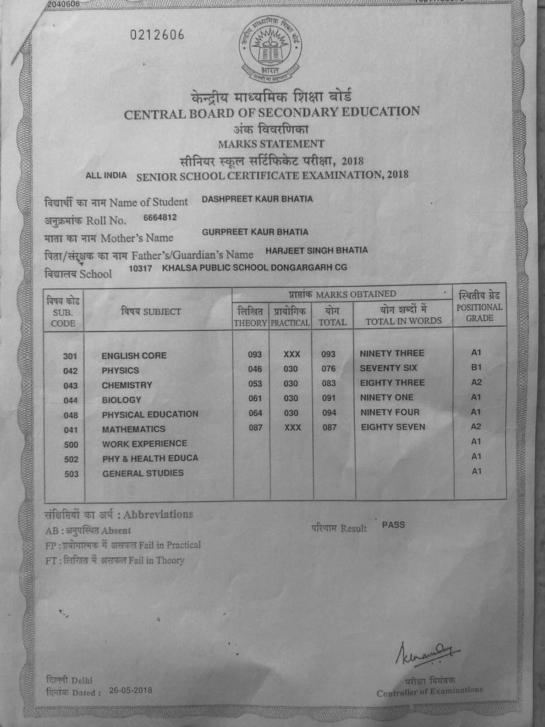 Doctor's certificate