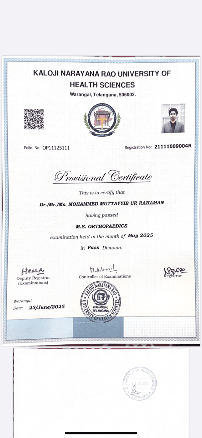 Doctor's certificate