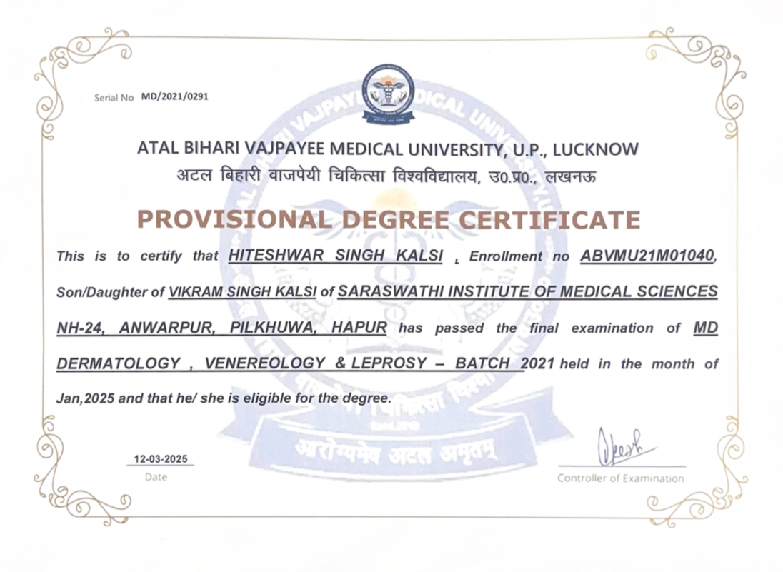 Doctor's certificate