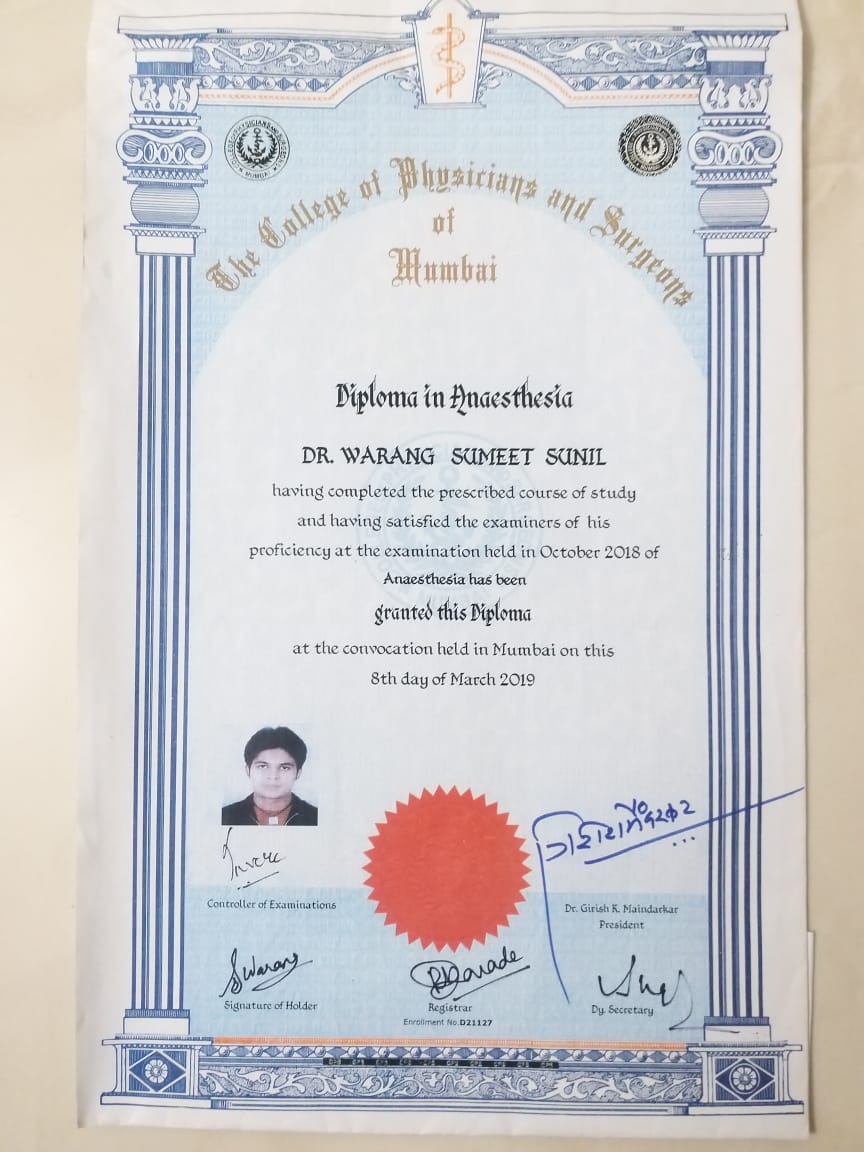 Doctor's certificate