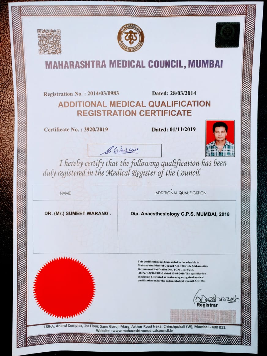 Doctor's certificate