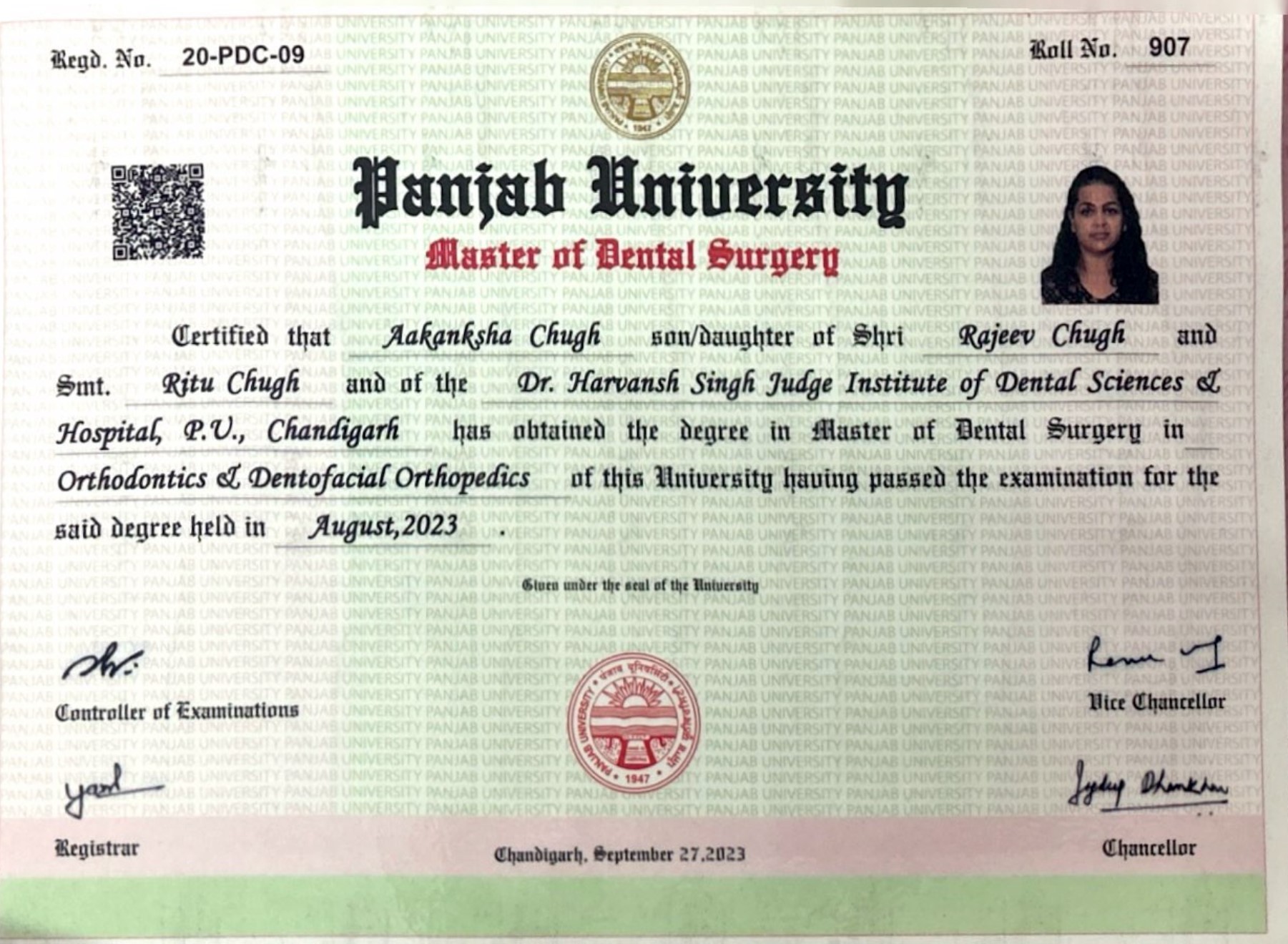 Doctor's certificate