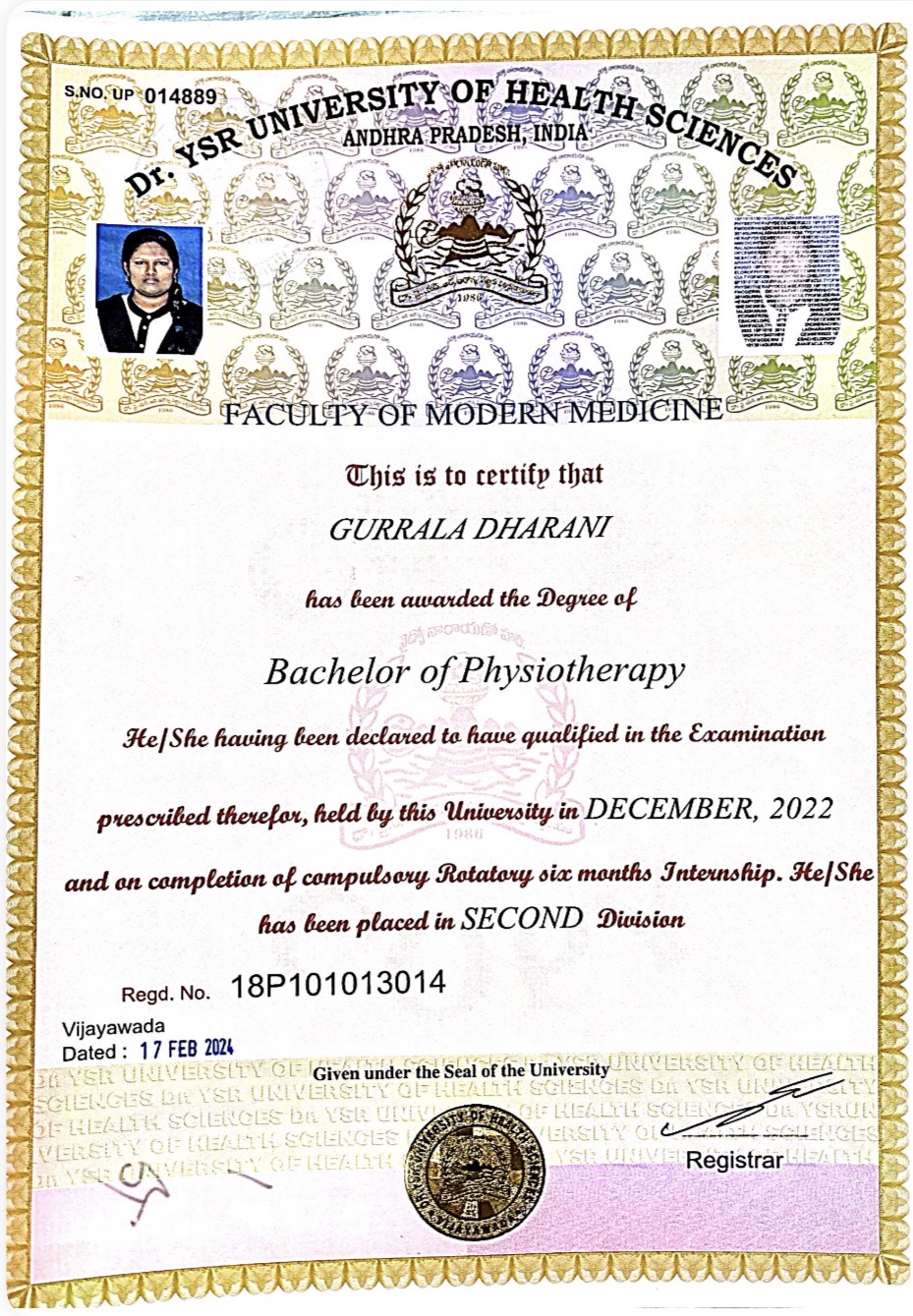 Doctor's certificate