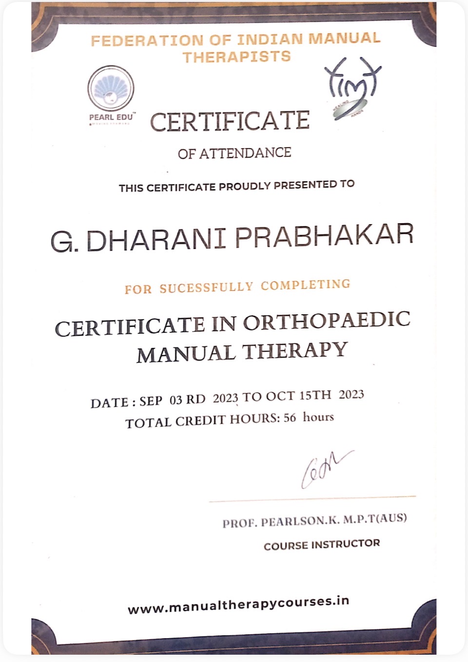 Doctor's certificate