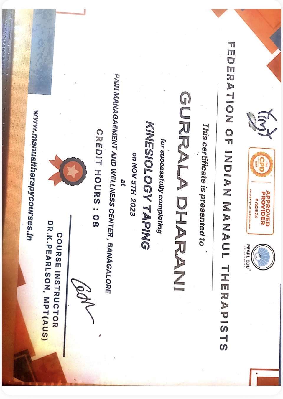 Doctor's certificate