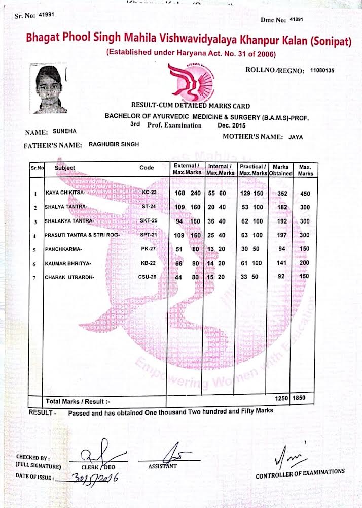 Doctor's certificate