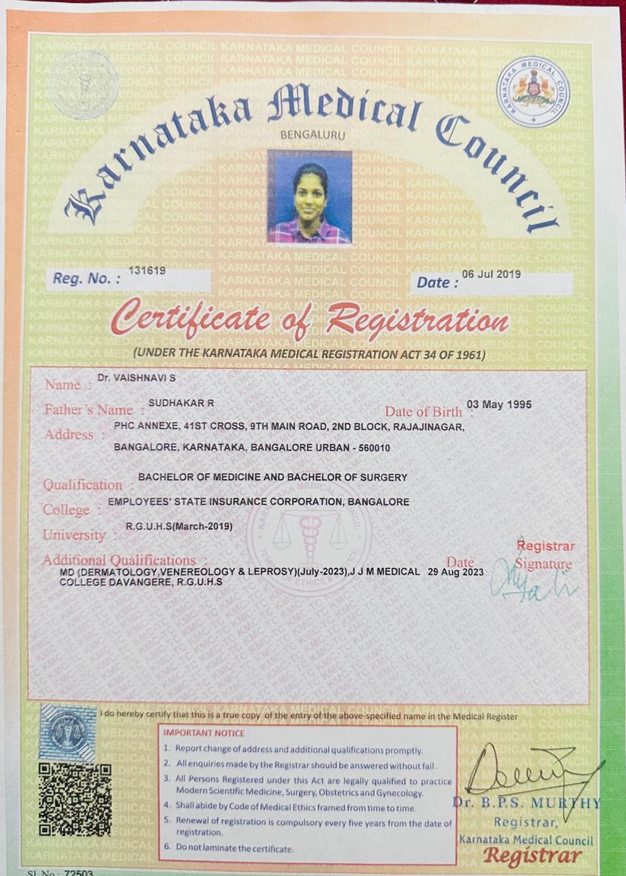 Doctor's certificate