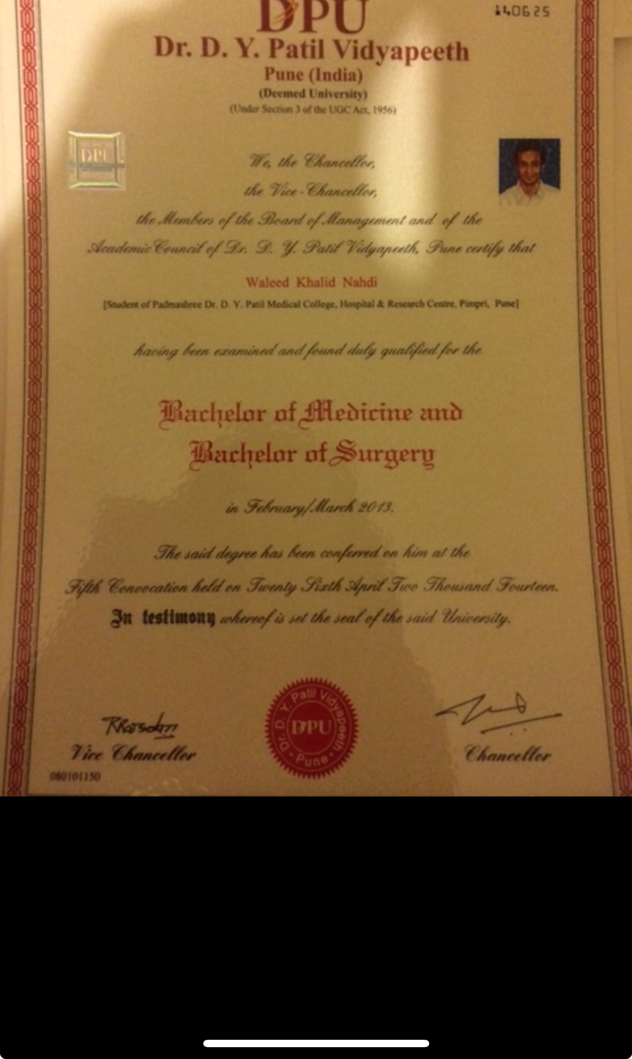 Doctor's certificate
