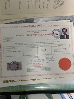 Doctor's certificate