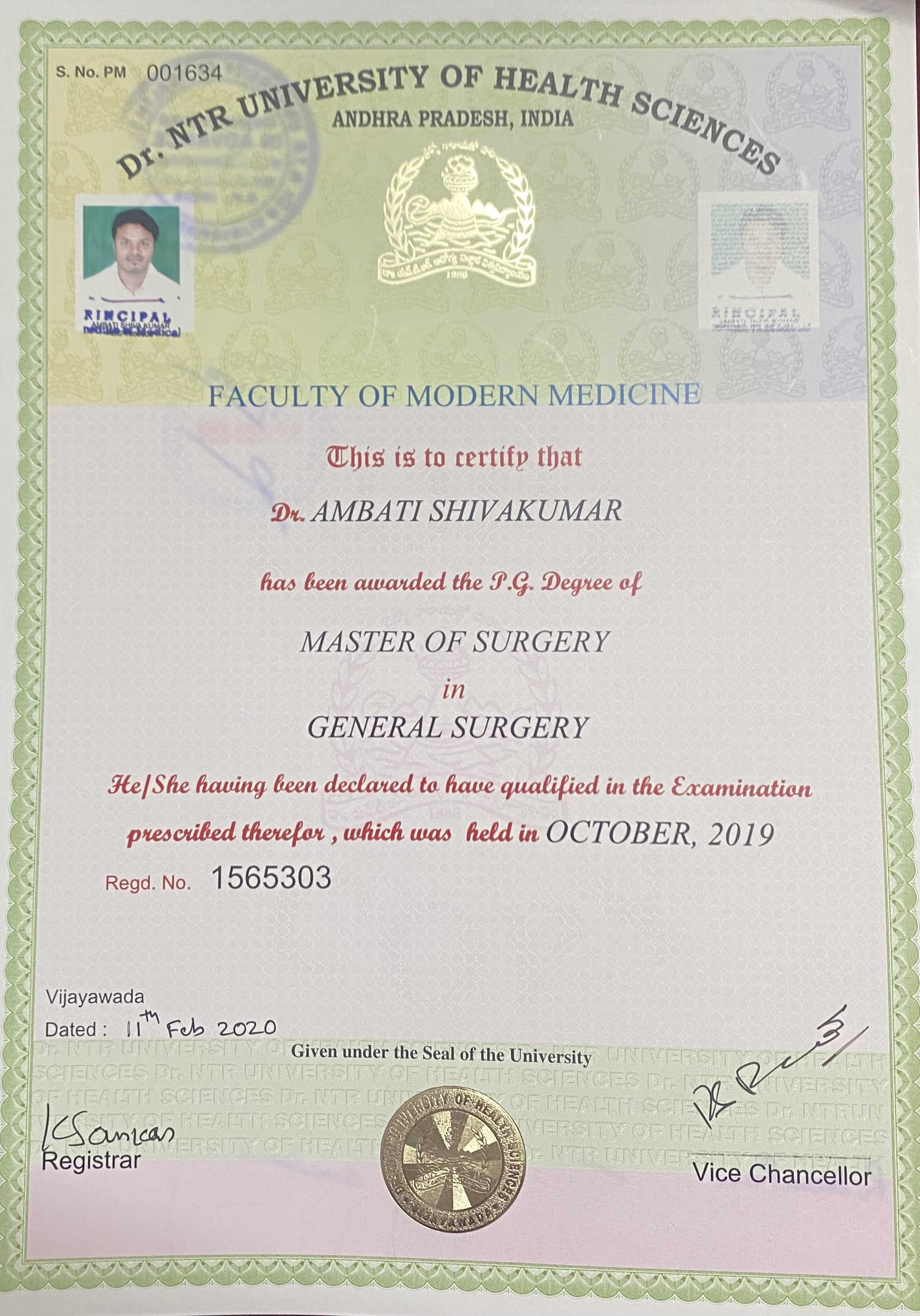 Doctor's certificate