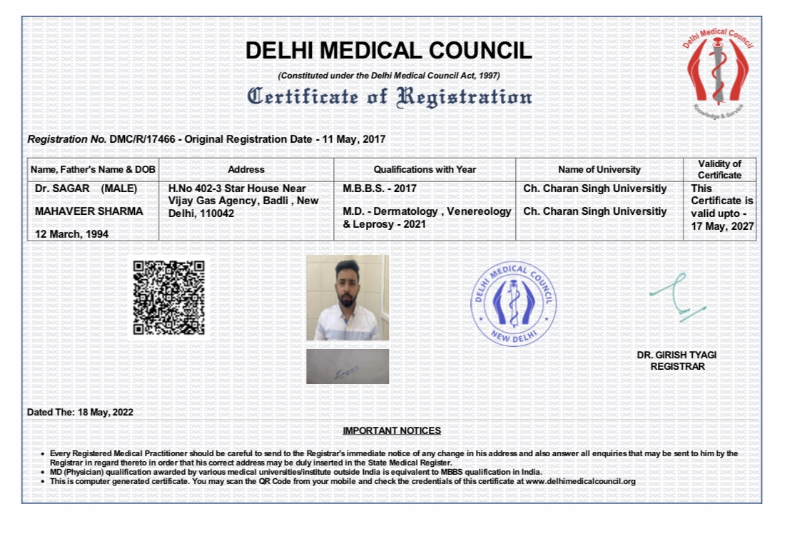 Doctor's certificate