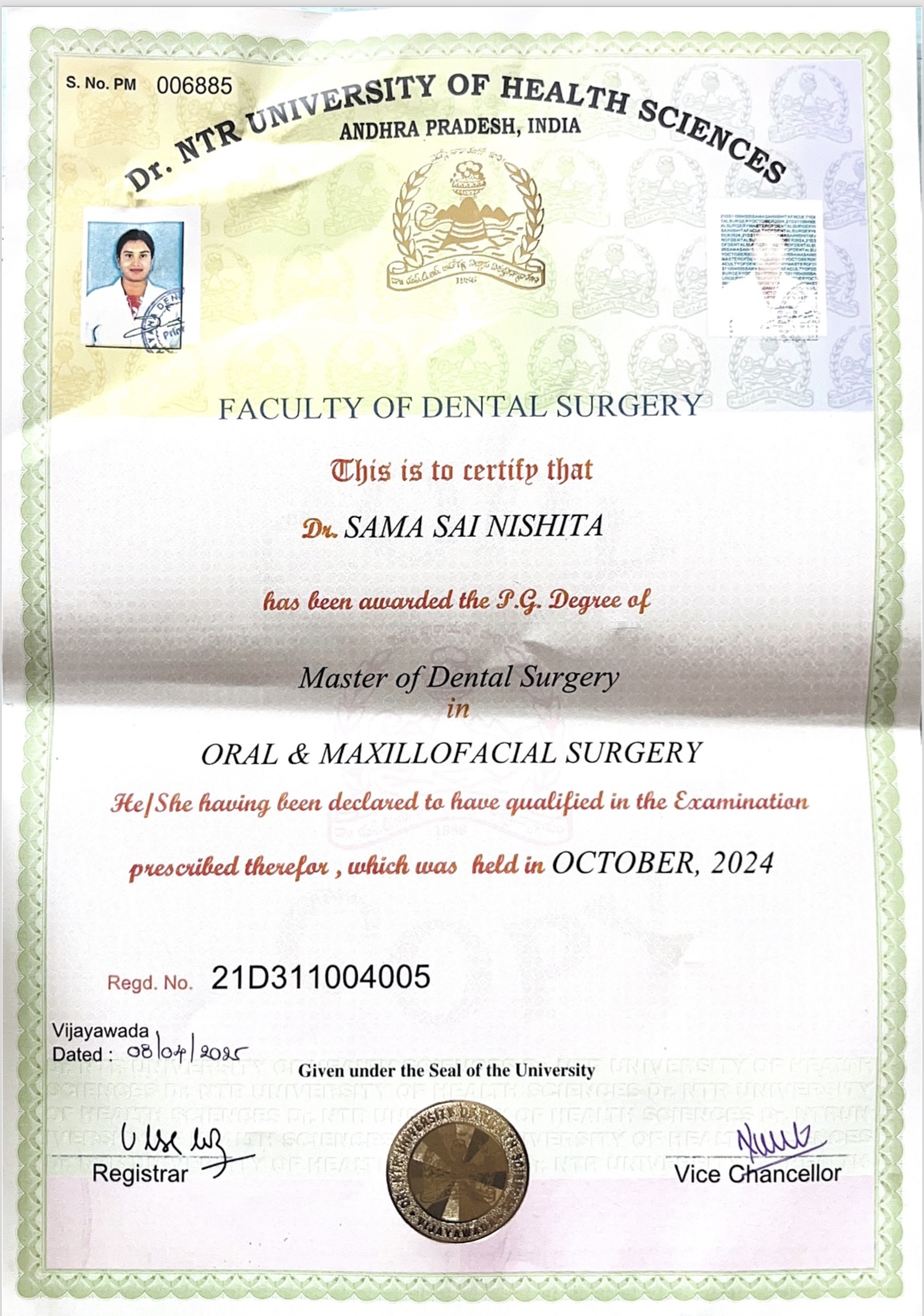 Doctor's certificate