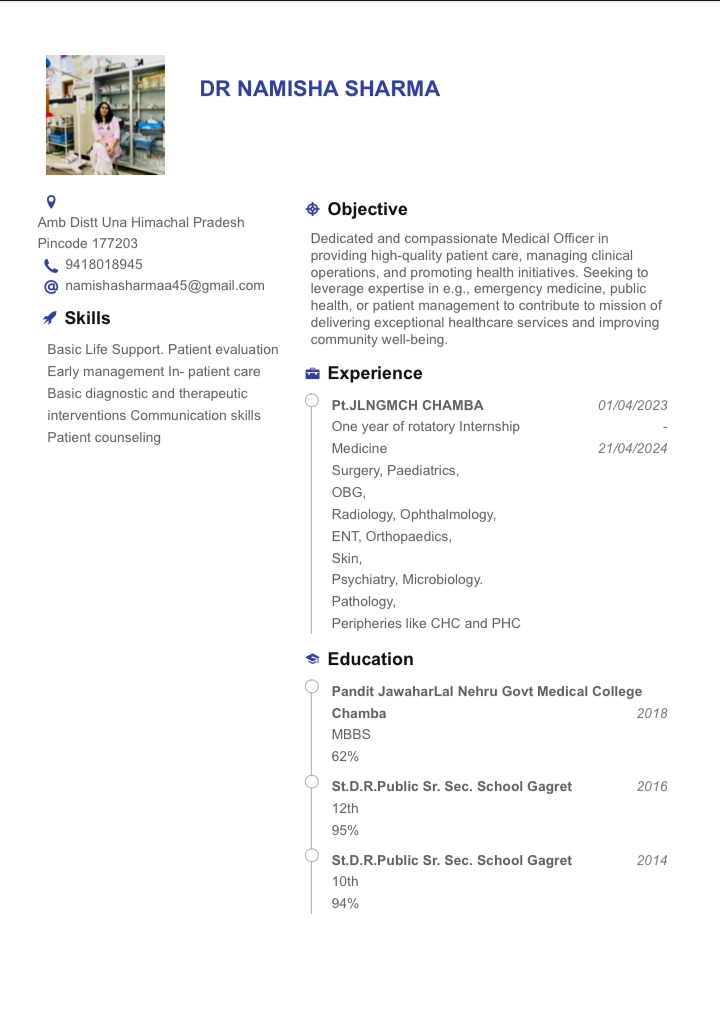 Doctor's certificate