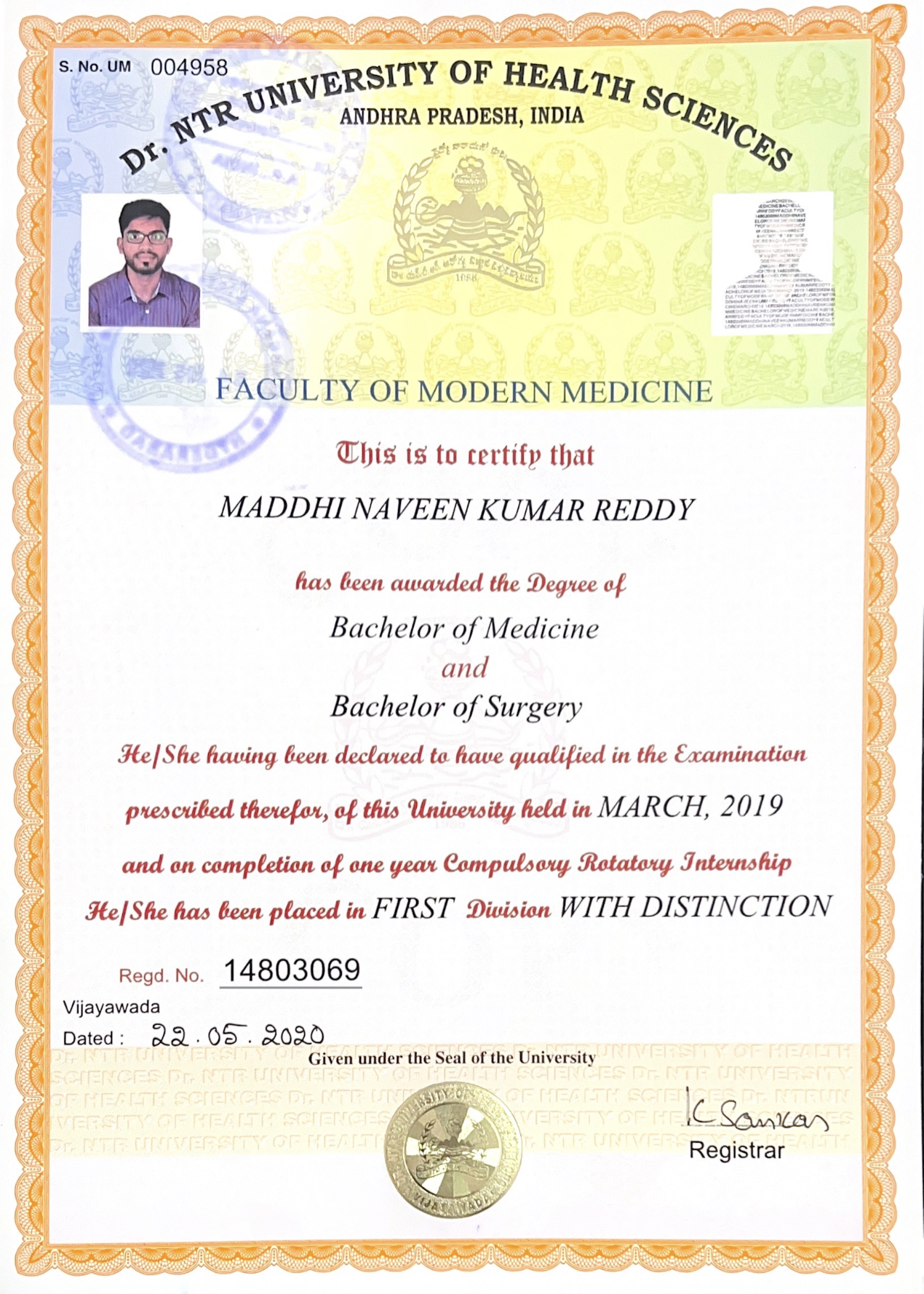 Doctor's certificate