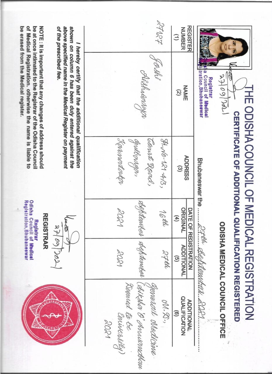 Doctor's certificate