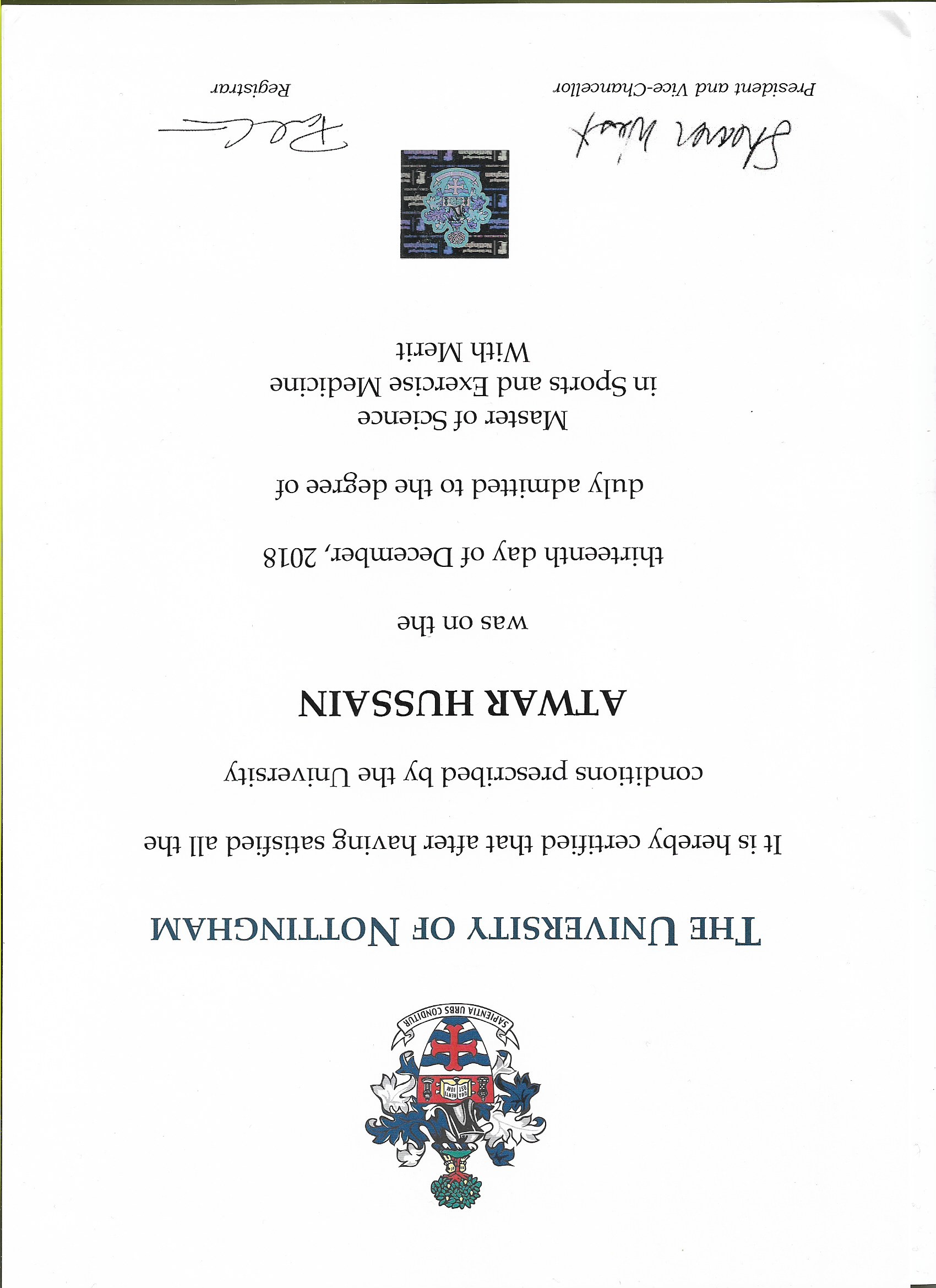 Doctor's certificate