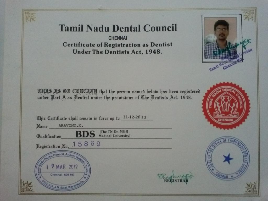 Doctor's certificate