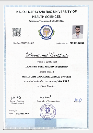 Doctor's certificate