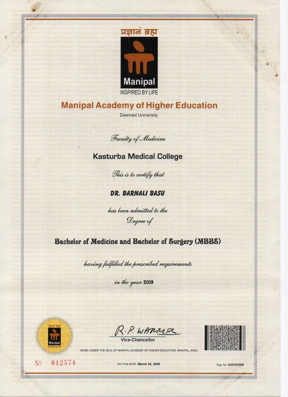Doctor's certificate