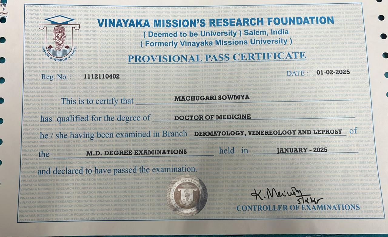 Doctor's certificate