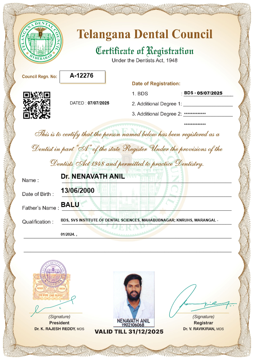 Doctor's certificate