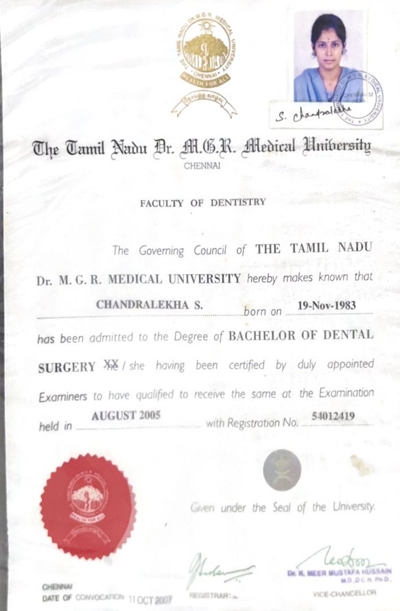 Doctor's certificate