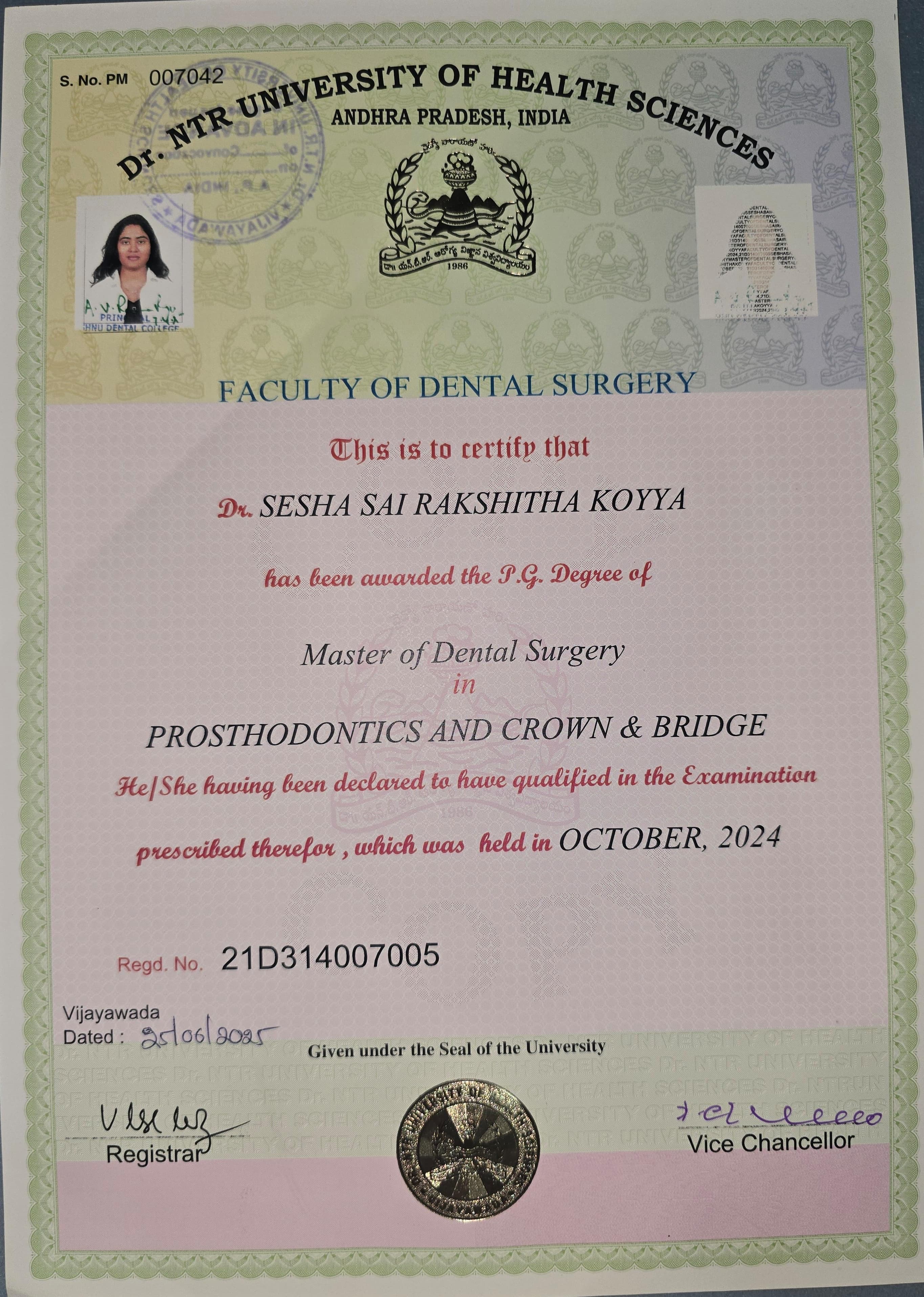 Doctor's certificate