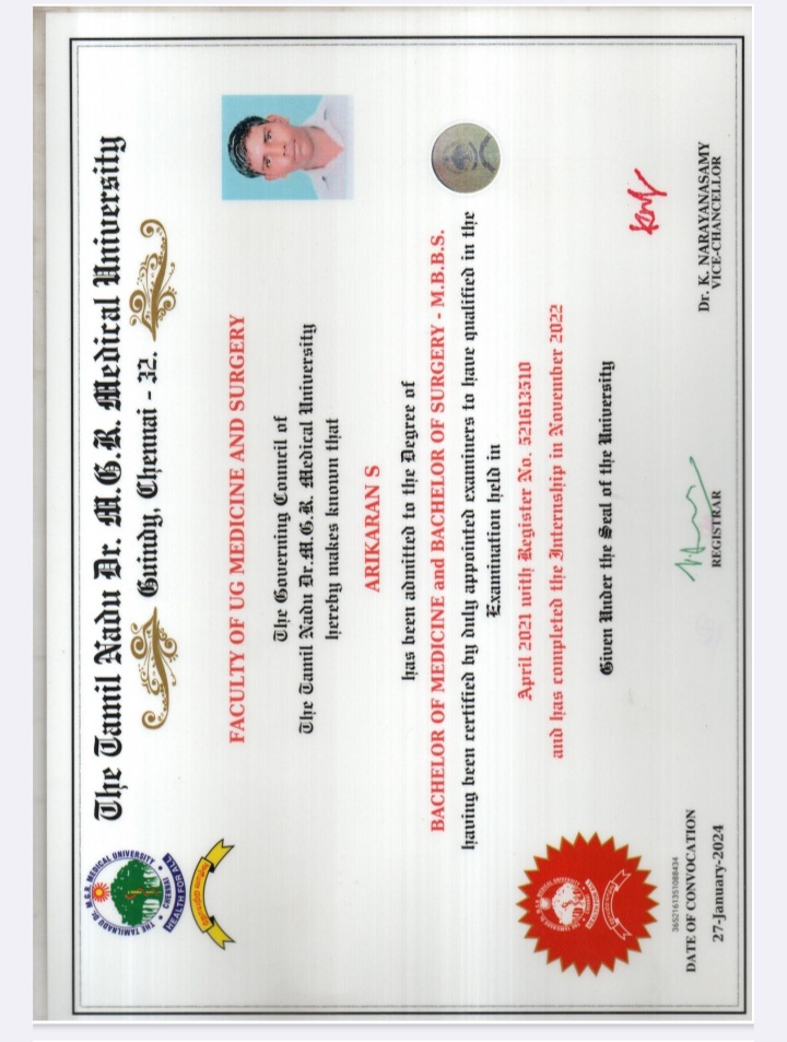 Doctor's certificate