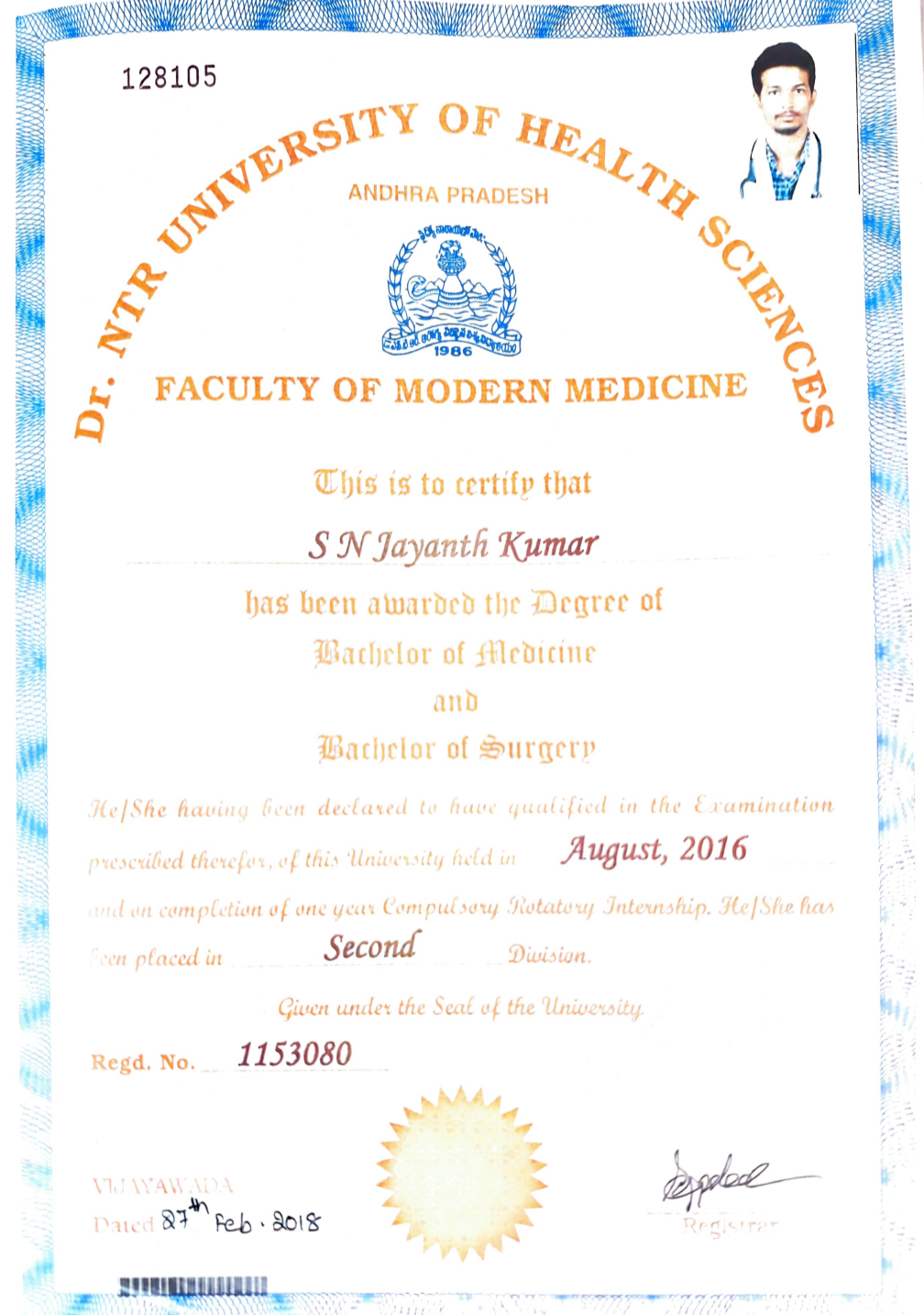 Doctor's certificate