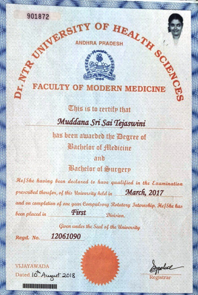 Doctor's certificate