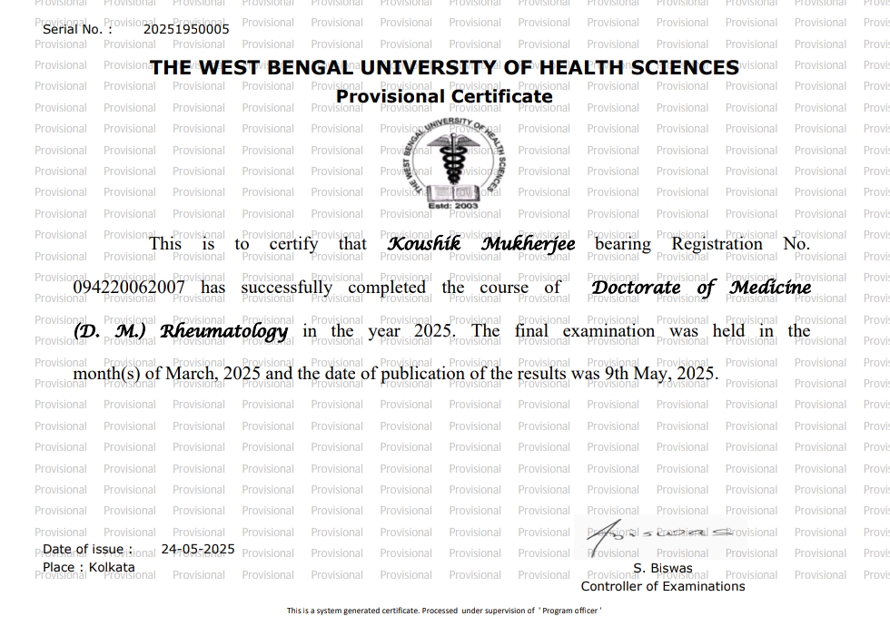 Doctor's certificate
