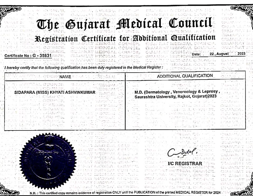 Doctor's certificate