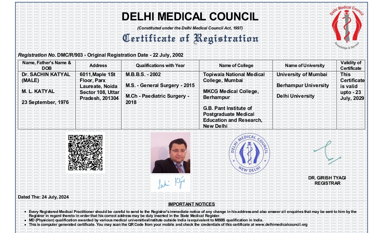 Doctor's certificate