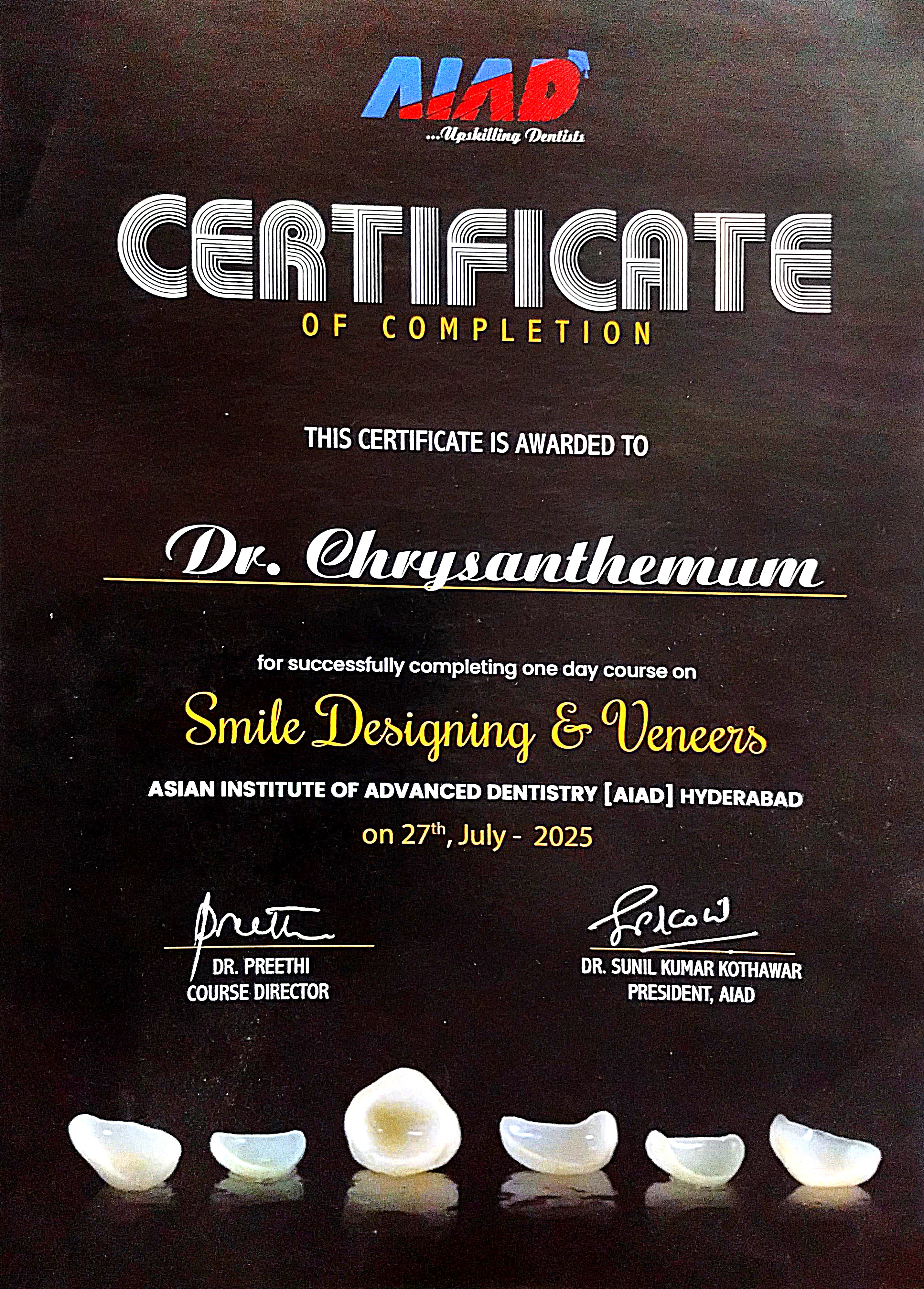 Doctor's certificate