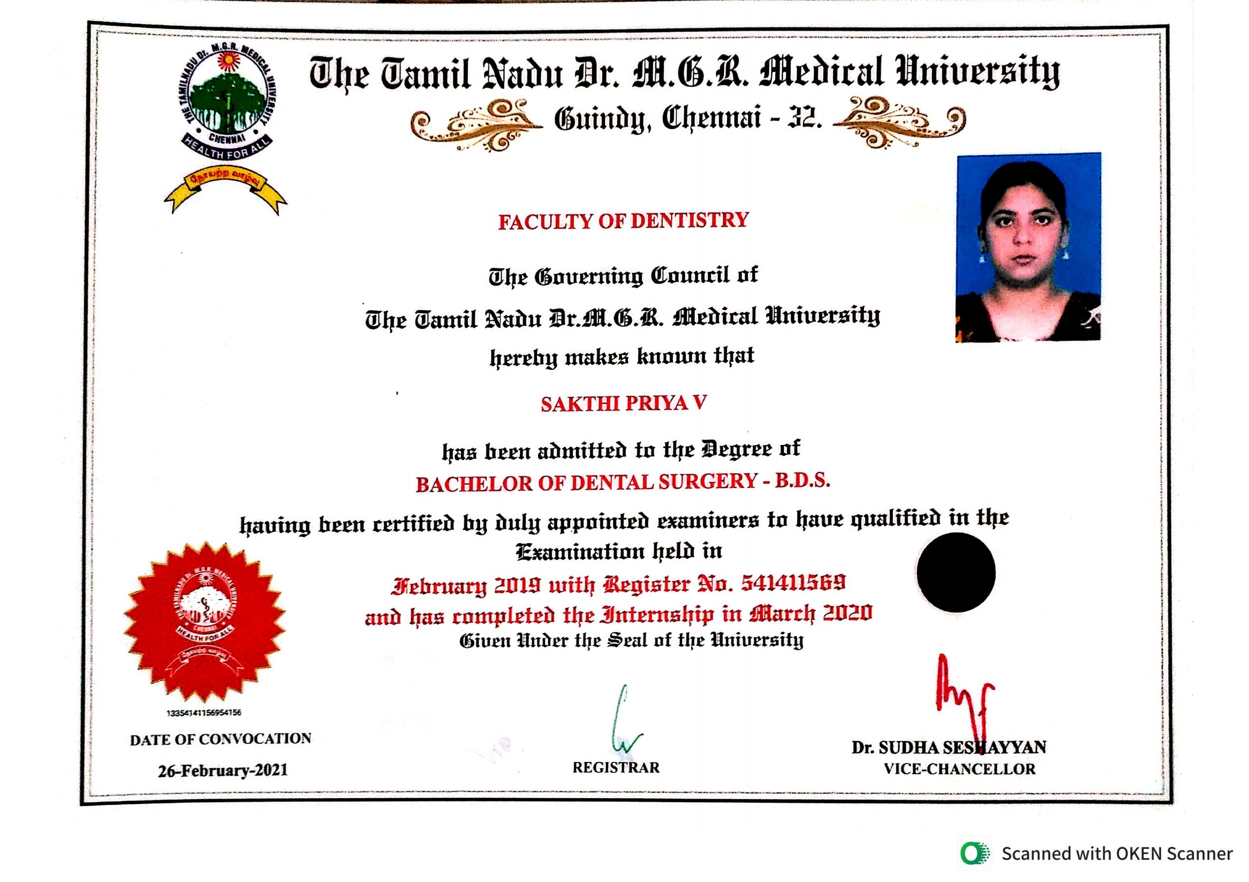 Doctor's certificate