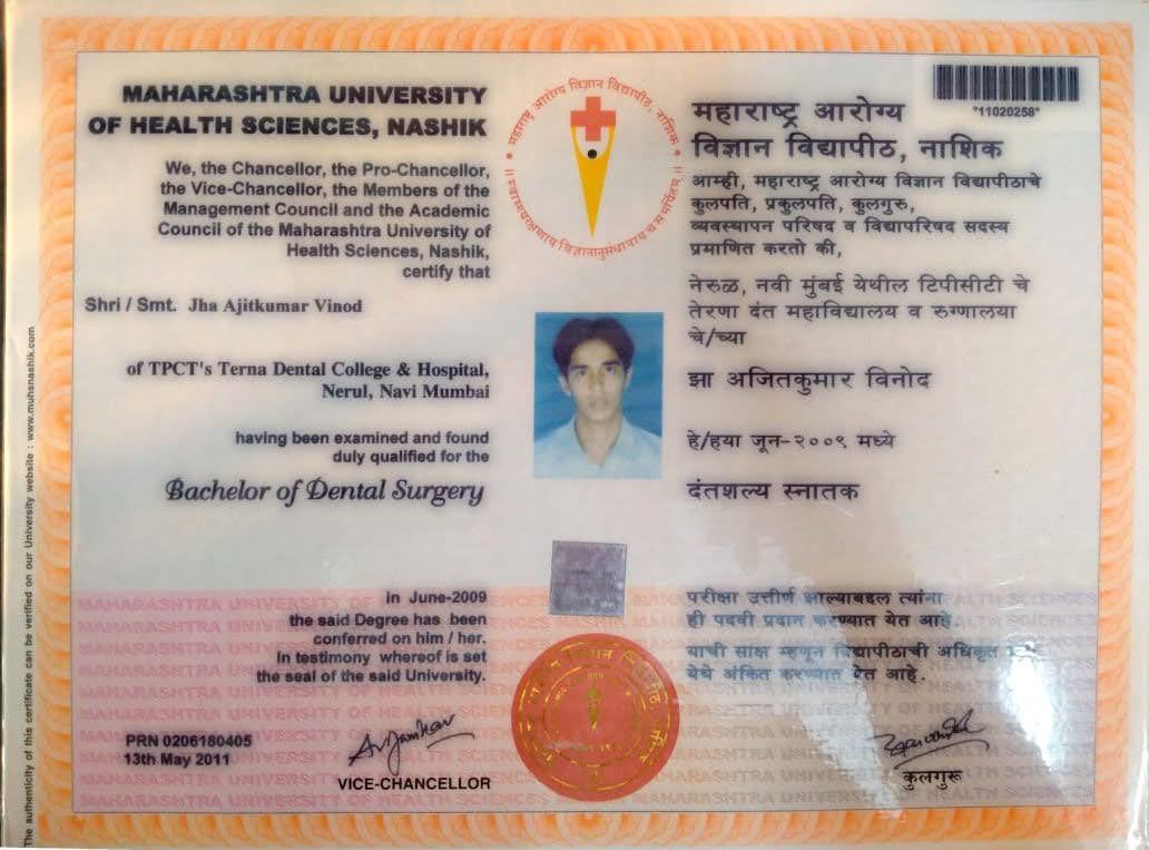 Doctor's certificate