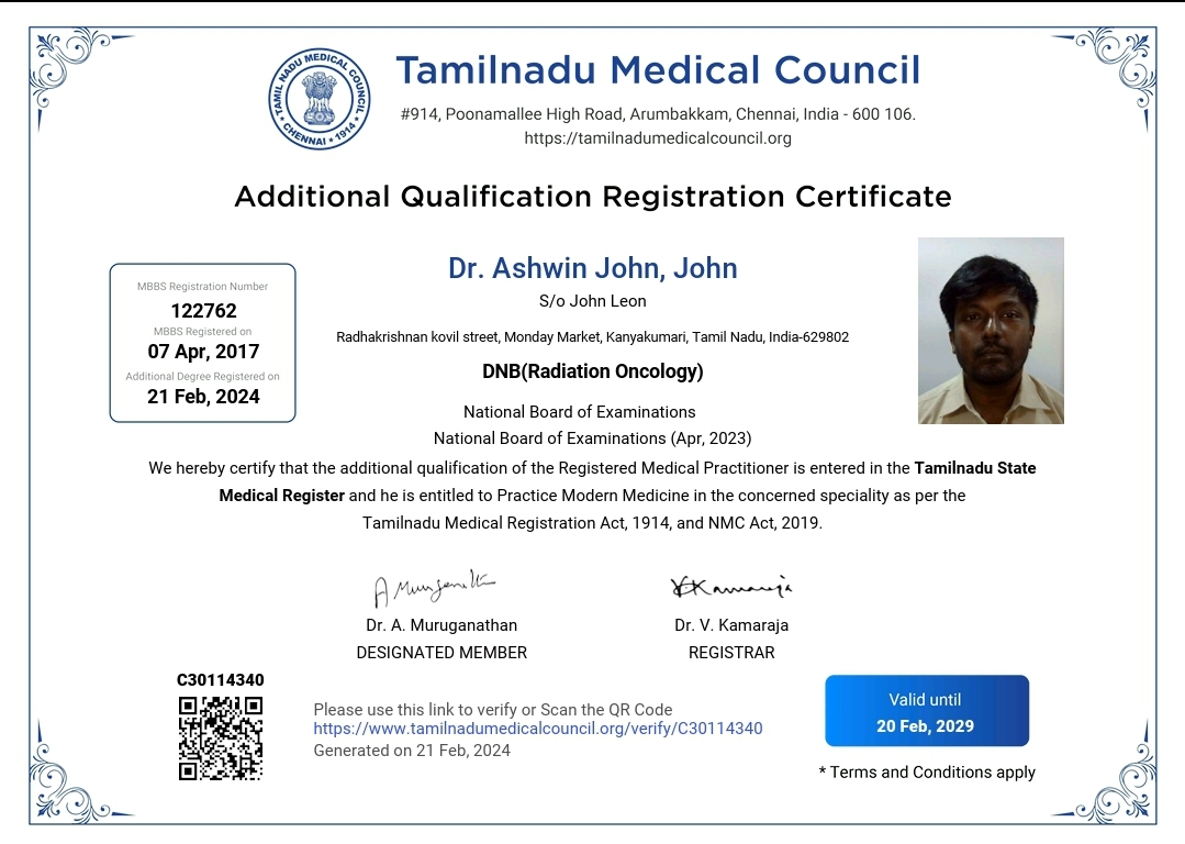 Doctor's certificate