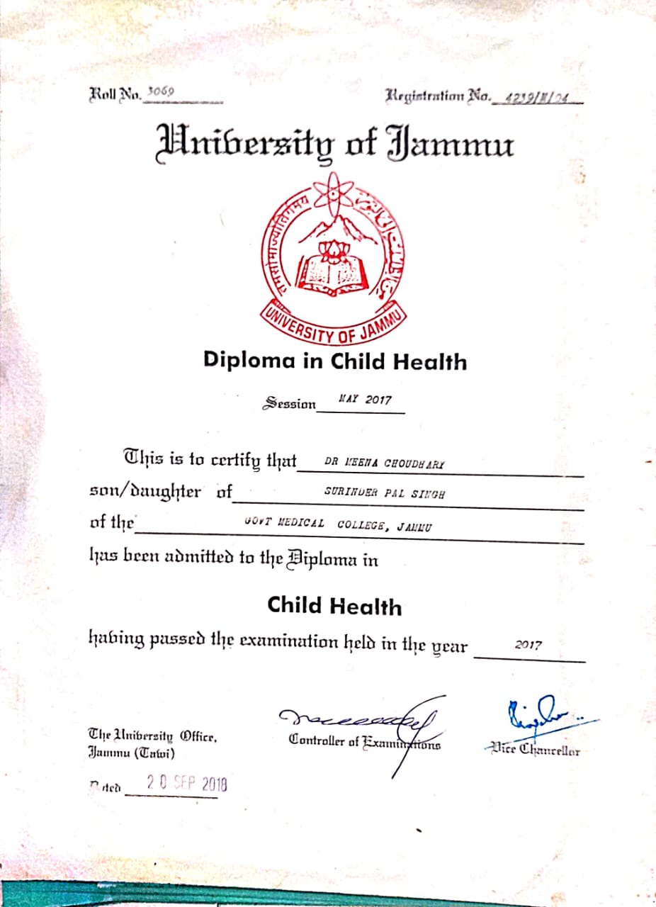 Doctor's certificate
