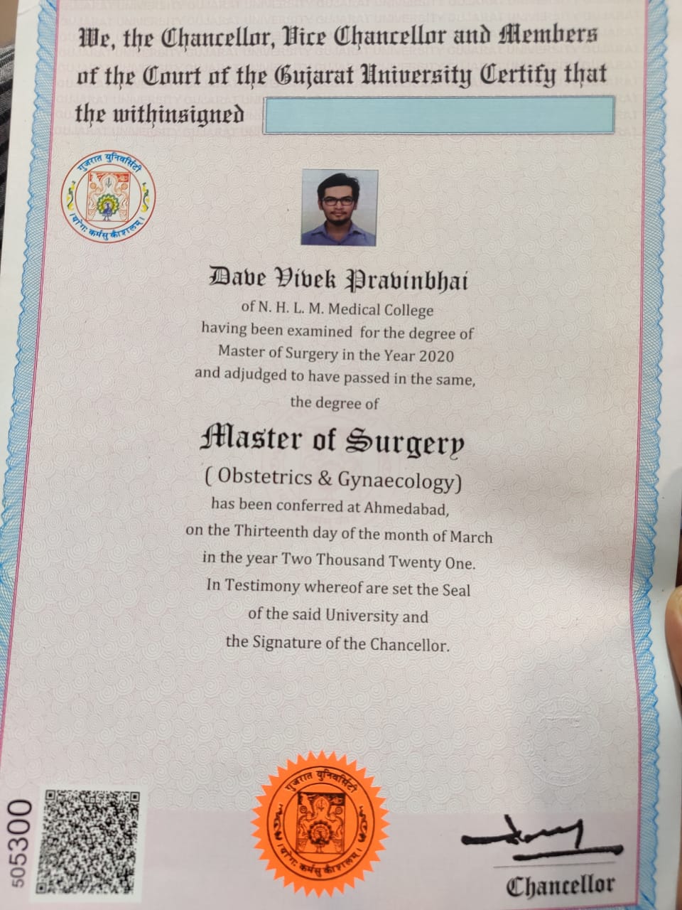 Doctor's certificate