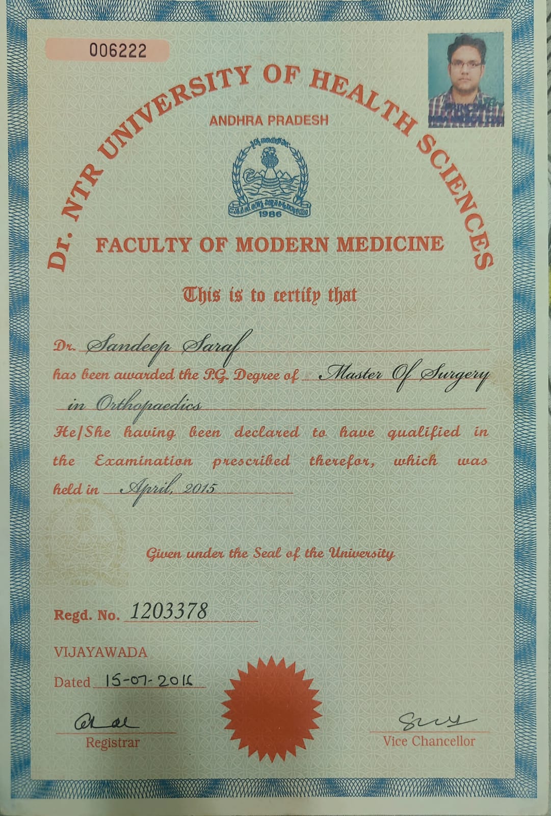 Doctor's certificate