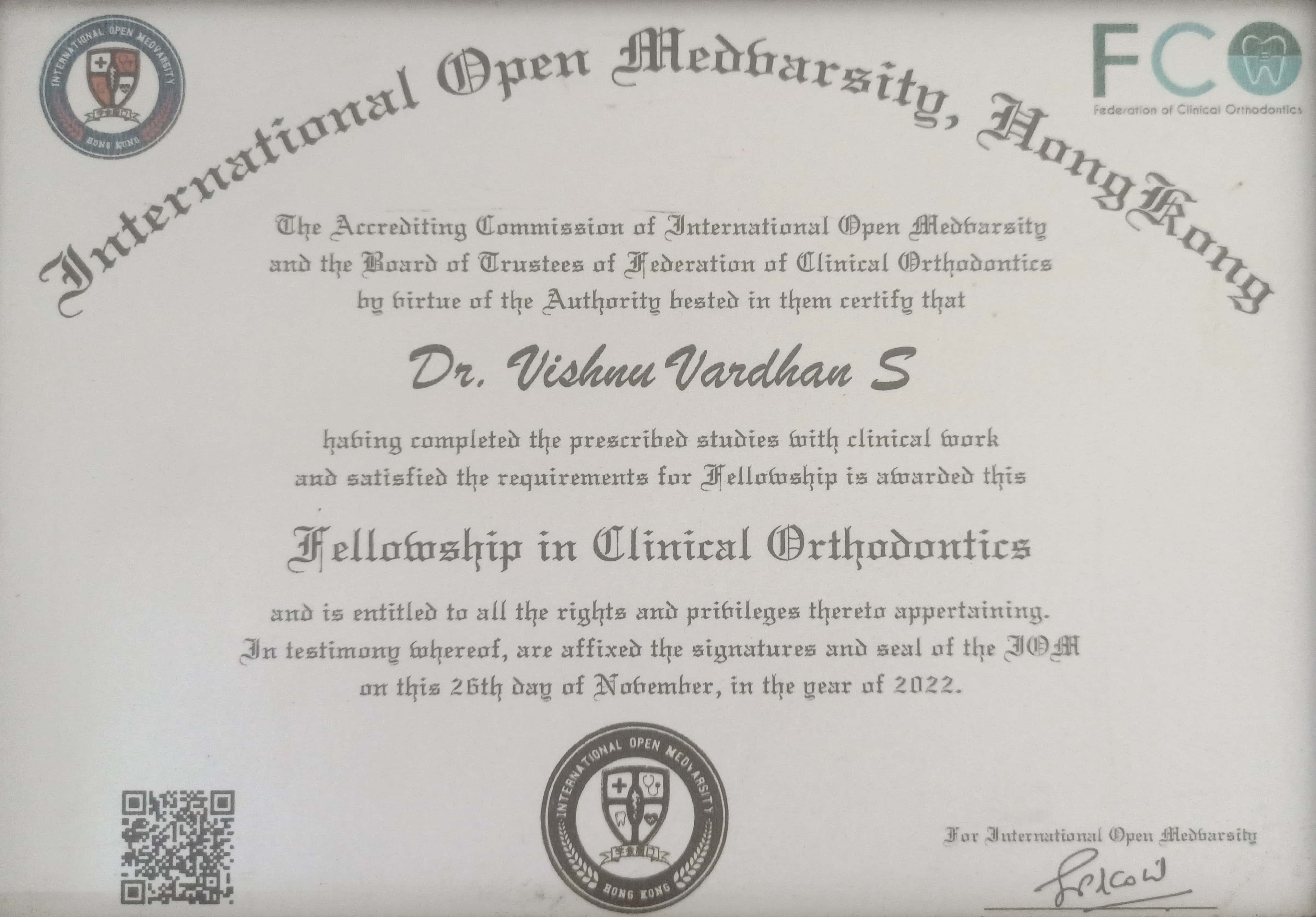 Doctor's certificate